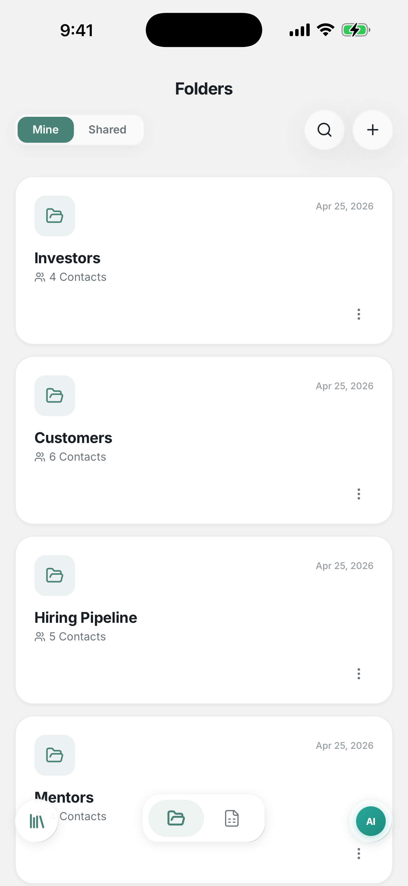 NEXA folders